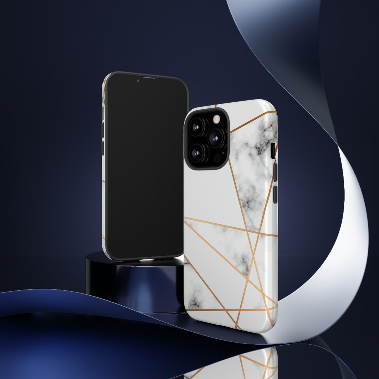 Marble Geometric - Protective Phone Case