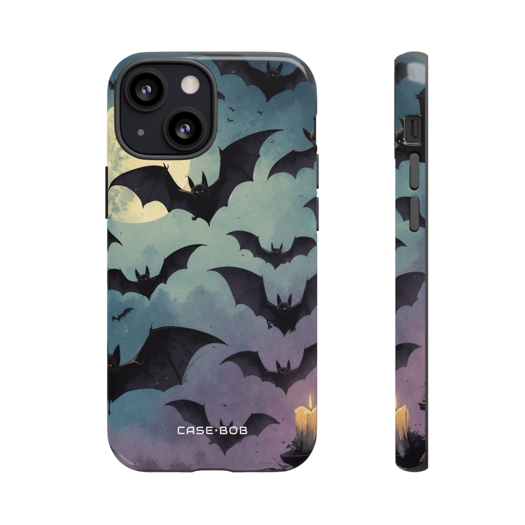Glowing Bat Swarm iPhone 13 Mini Case - Tough