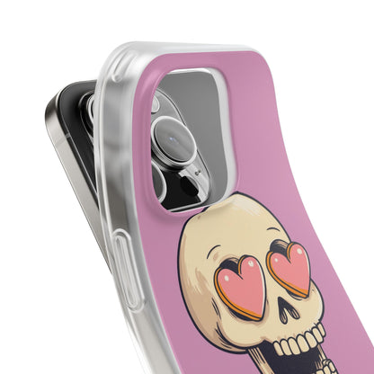 Heart Eyed Skull iPhone 16 Pro Case - Soft