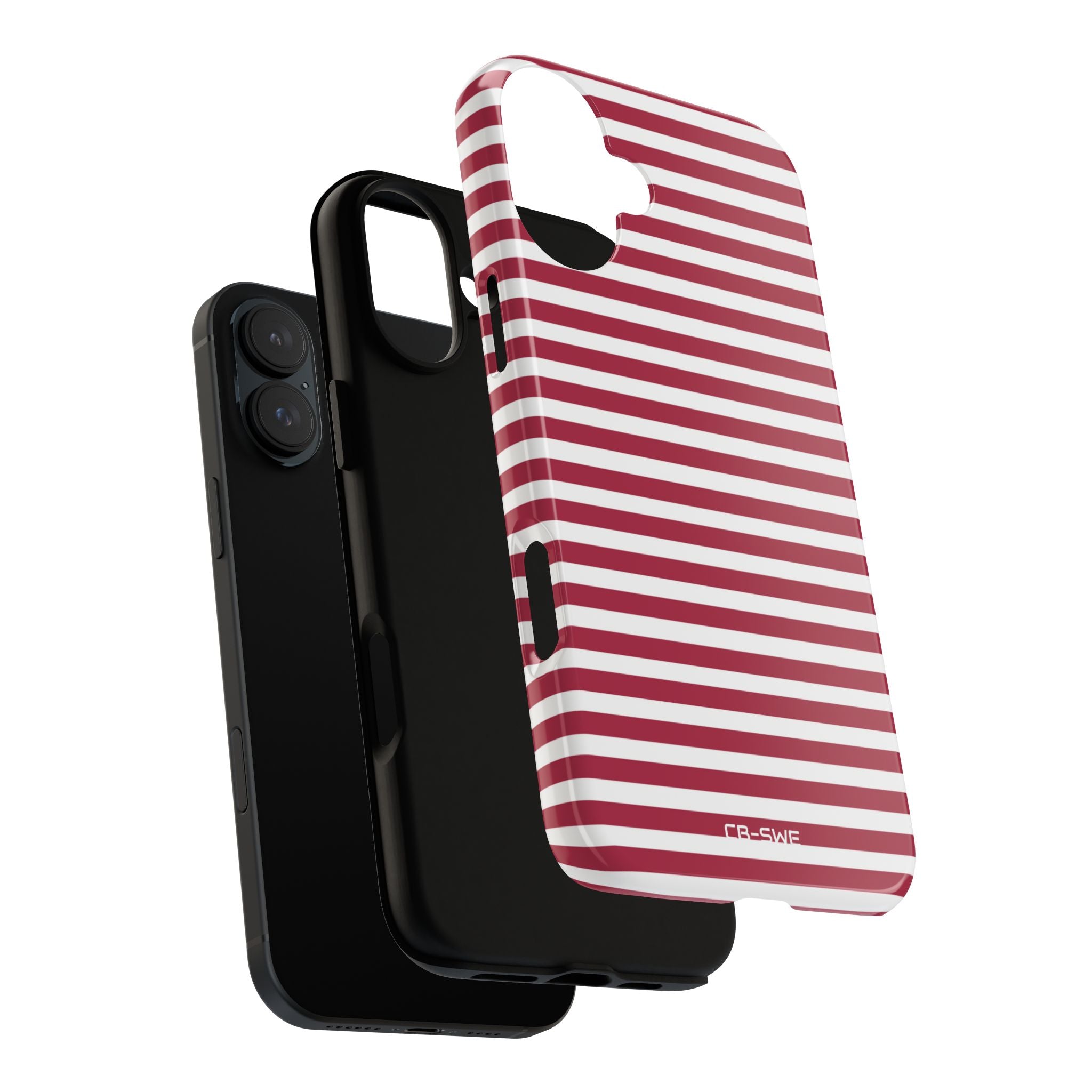 Crimson Stripes Flow - iPhone Case