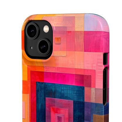 Vibrant Geometry - Slim iPhone 14 Phone Case