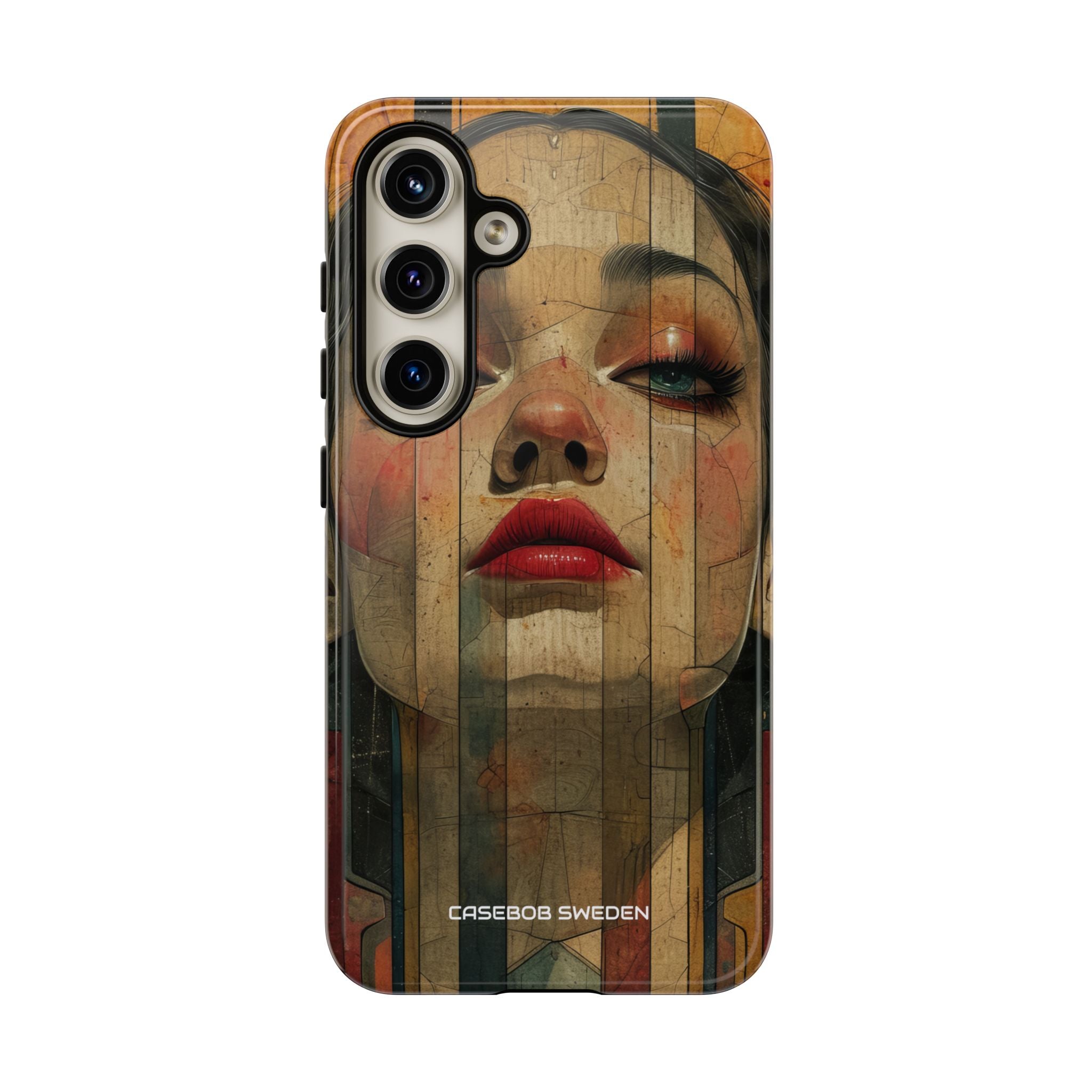 Bold Art Deco Portrait - Tough Samsung S24 Phone Case