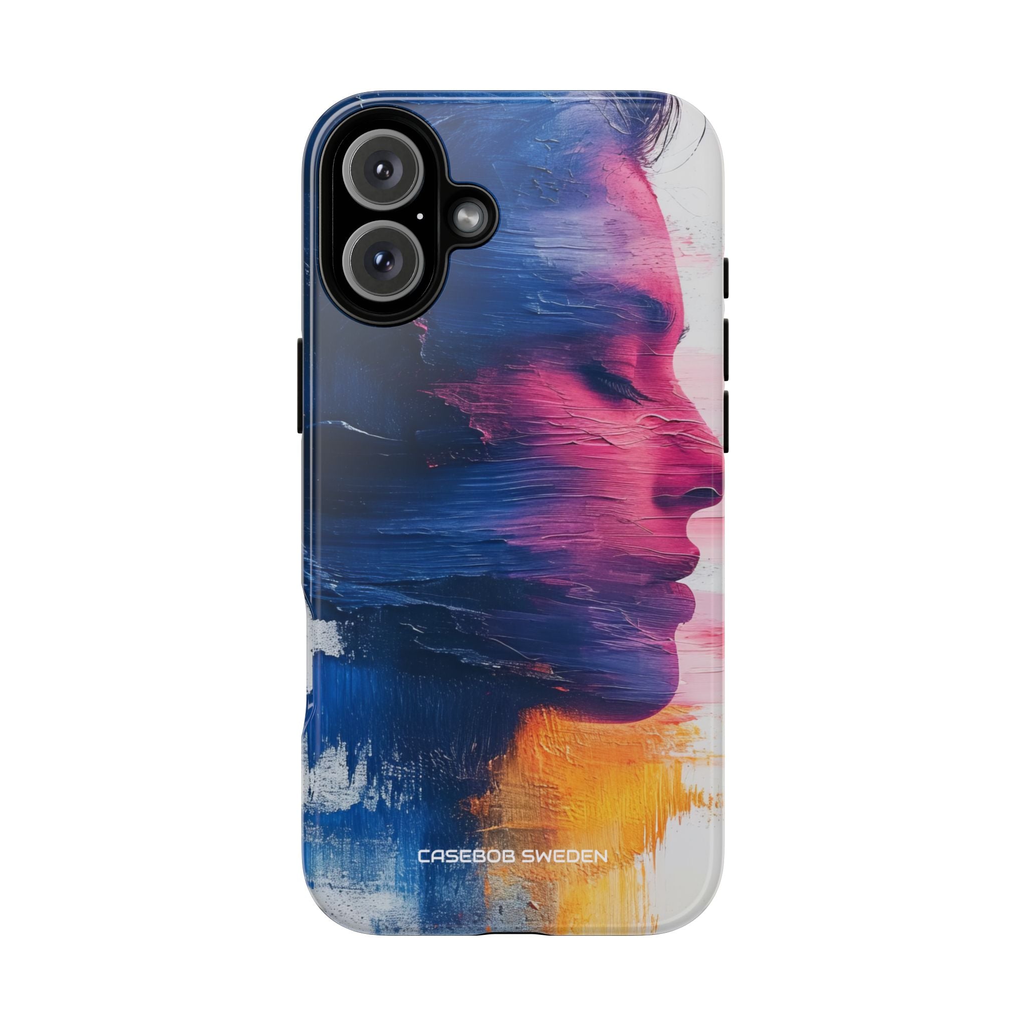 Blue Magenta Portrait - Tough iPhone 16 Phone Case