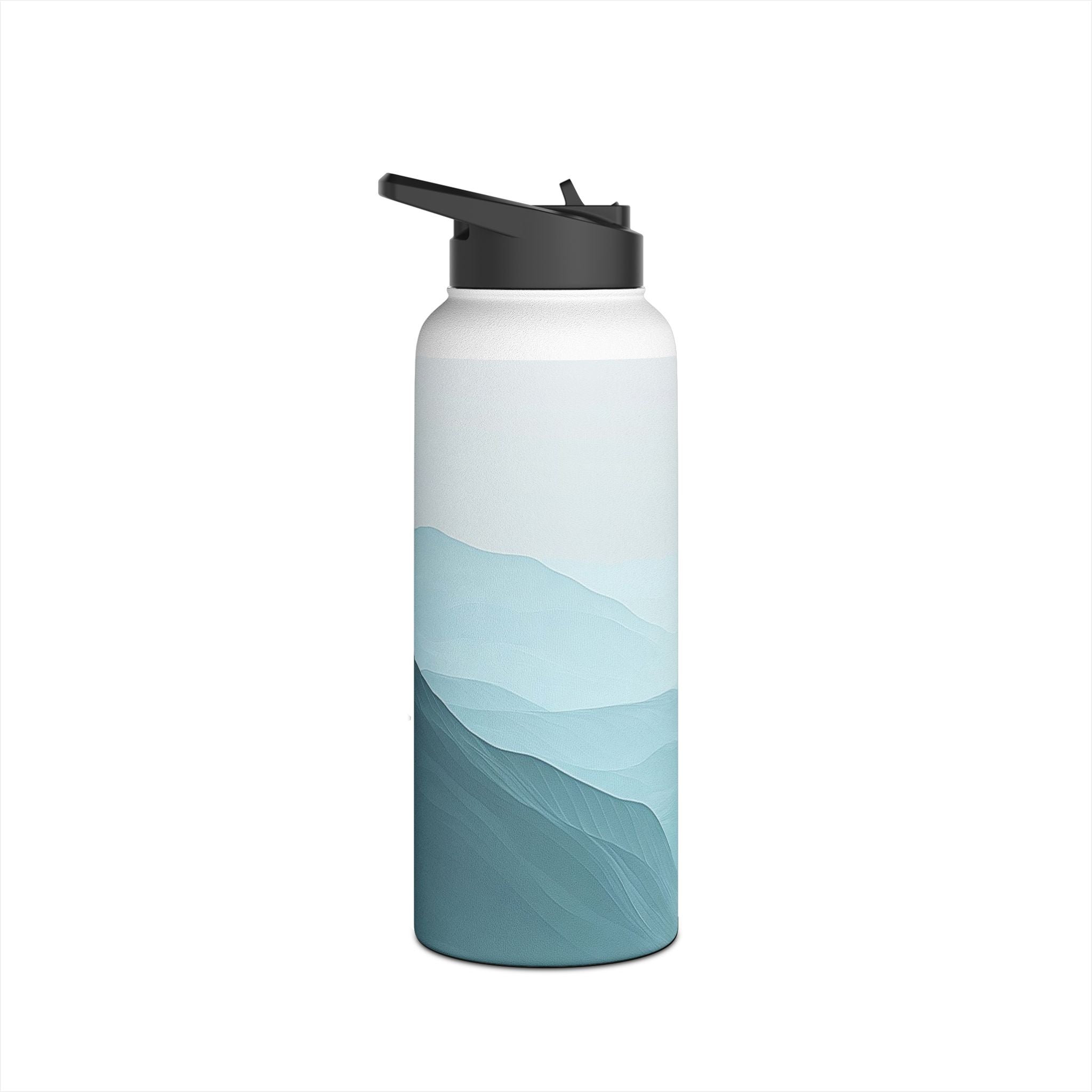 Teal Ridge Layers - Stainless Steel Water Bottle