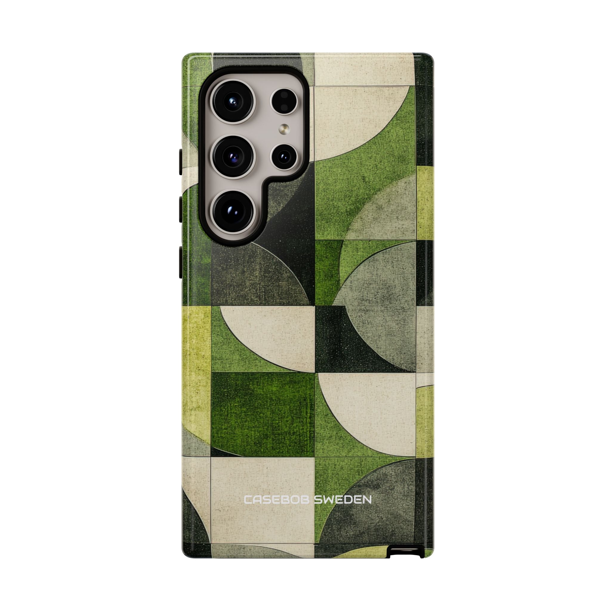 Green Geometric Harmony - Tough Samsung S24 Phone Case