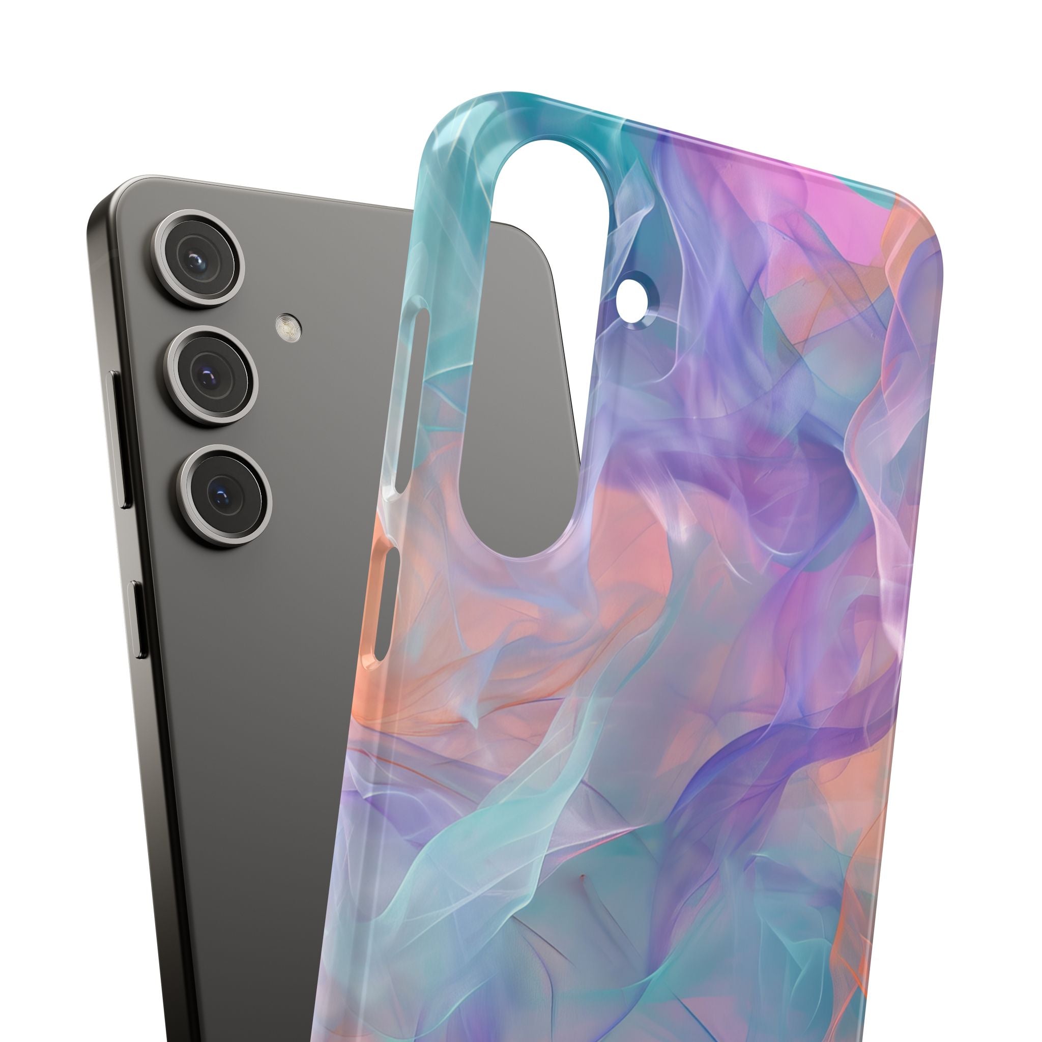 Dreamy Teal Flow - Slim Samsung S24 Phone Case