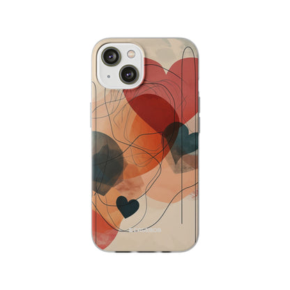 Abstract Heart Harmony - Flexi iPhone 16 Phone Case