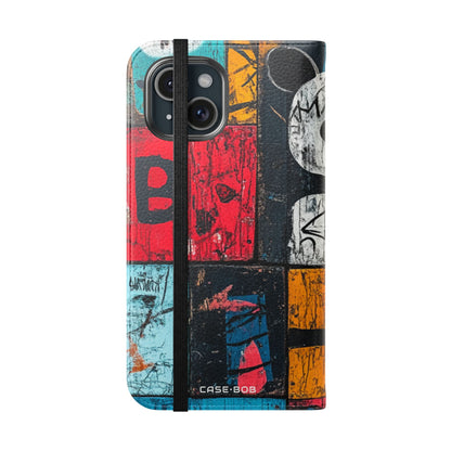 White Orb Graffiti - iPhone 15 Case - Wallet