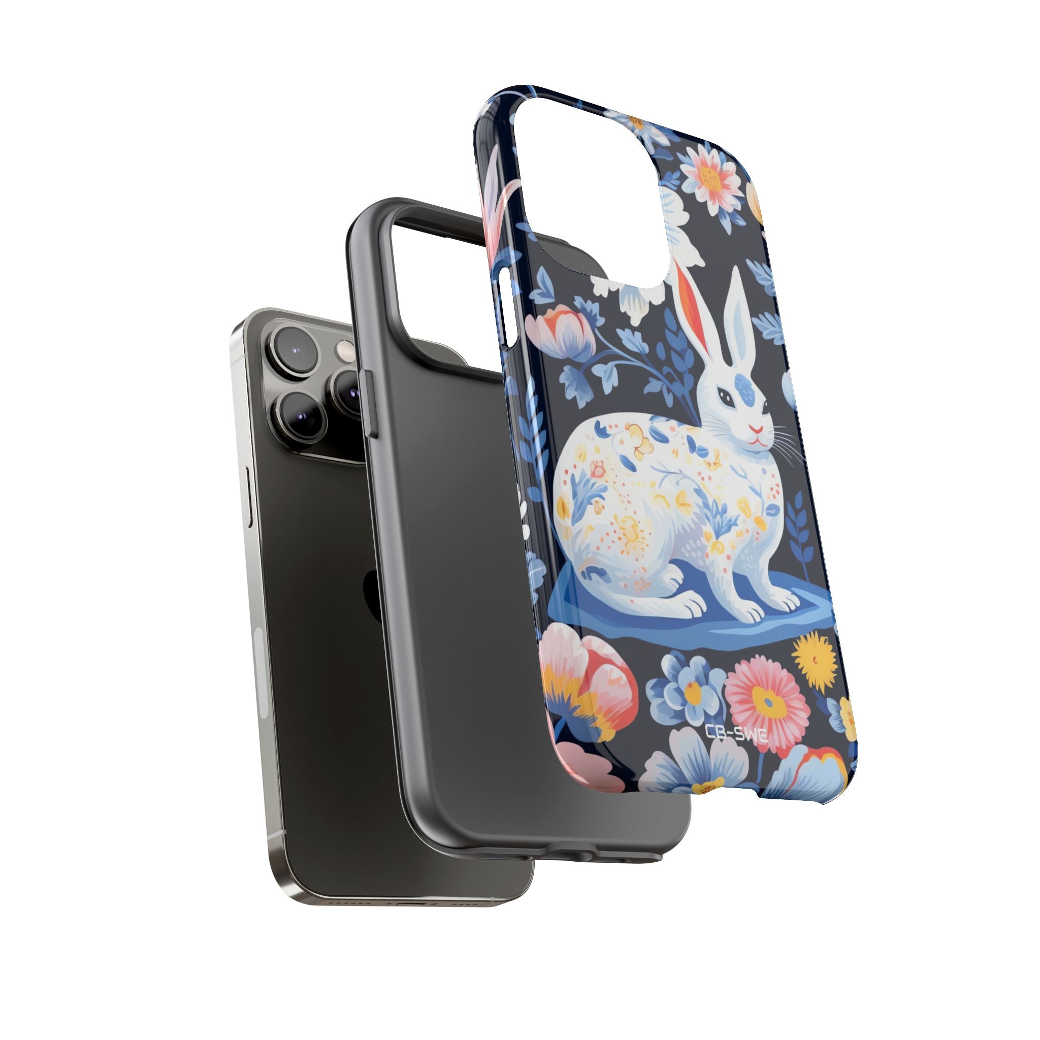 Floral Rabbit Dances - iPhone Case