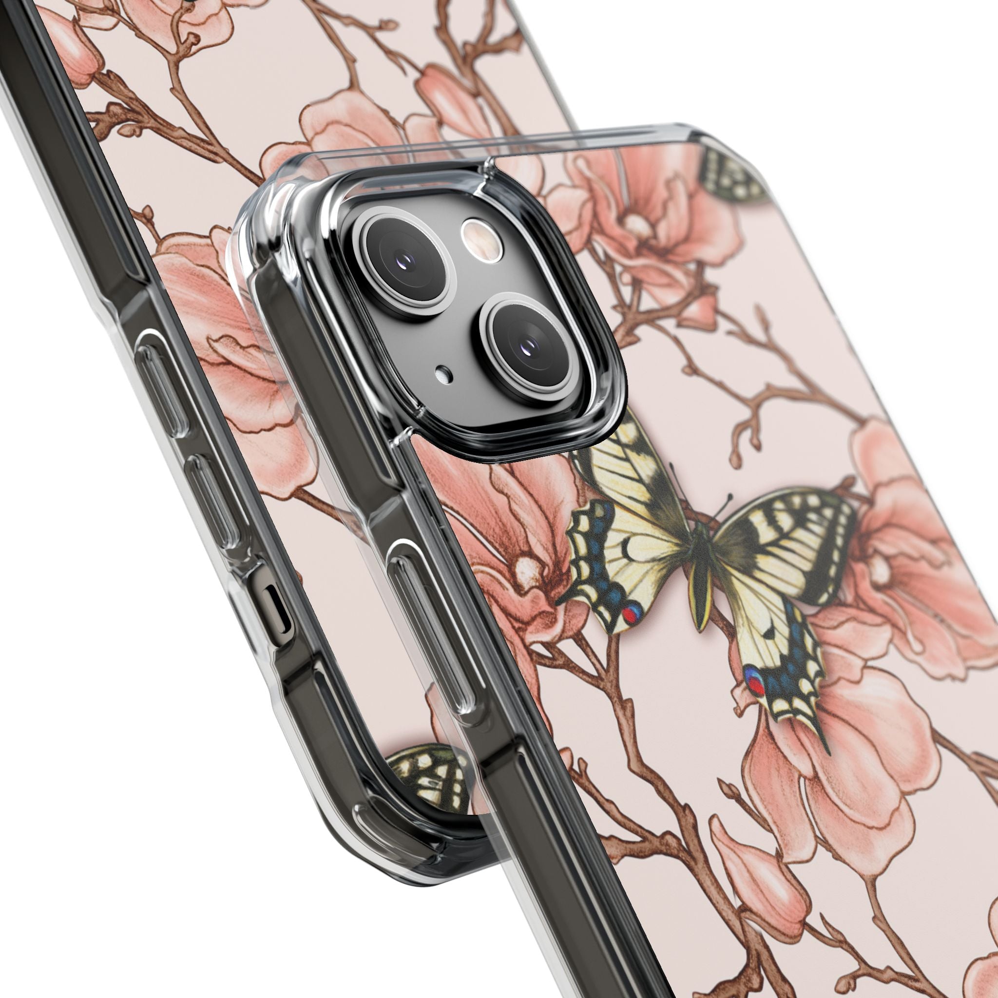 Butterflies and Magnolias Harmony iPhone Case - Impact