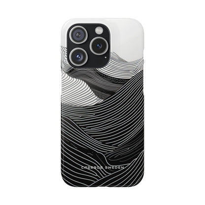 Undulating Horizon Waves iPhone 15 - Slim Phone Case