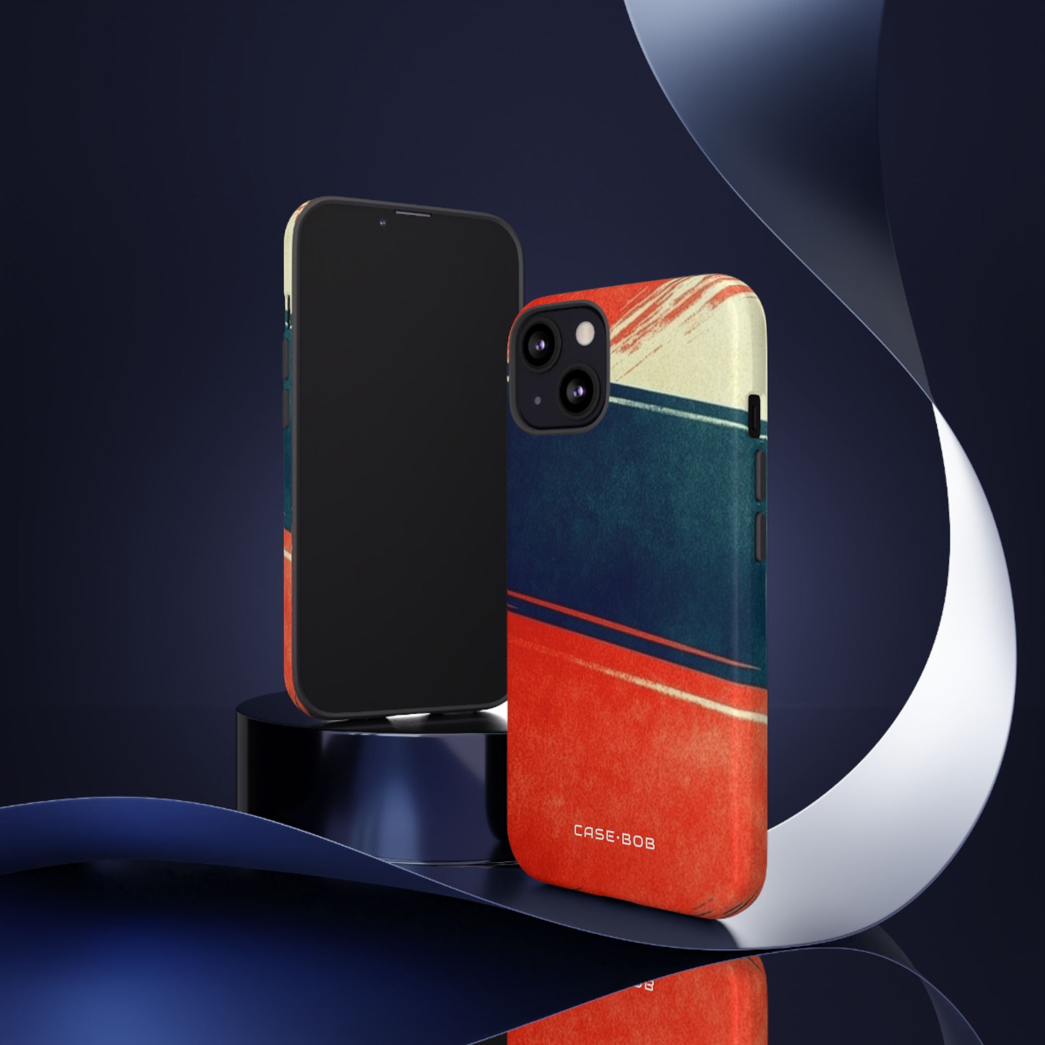 Blue Diagonal Motion iPhone 13 Case - Tough