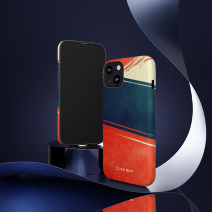 Blue Diagonal Motion iPhone 13 Case - Tough