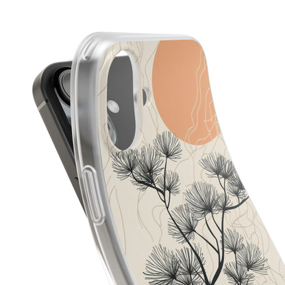 Spiky Tree Sunset iPhone 16 Plus Case - Soft