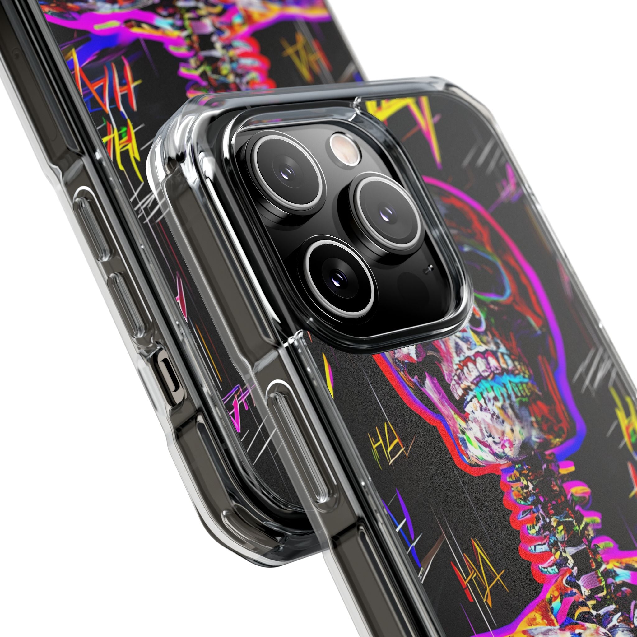 Neon Skeleton Chaos iPhone Case - Impact