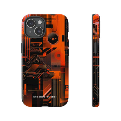 Gradient Circuitburst iPhone 15 - Tough Phone Case