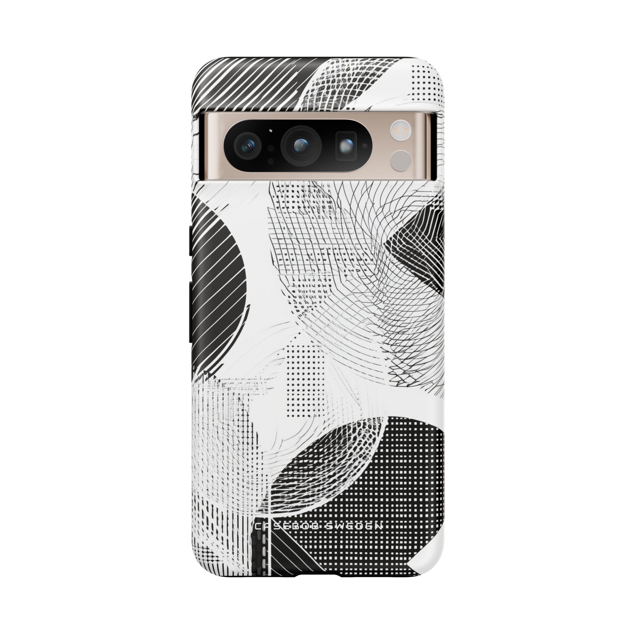 Geometric Monochrome Flow Google Pixel 8 - Tough Phone Case