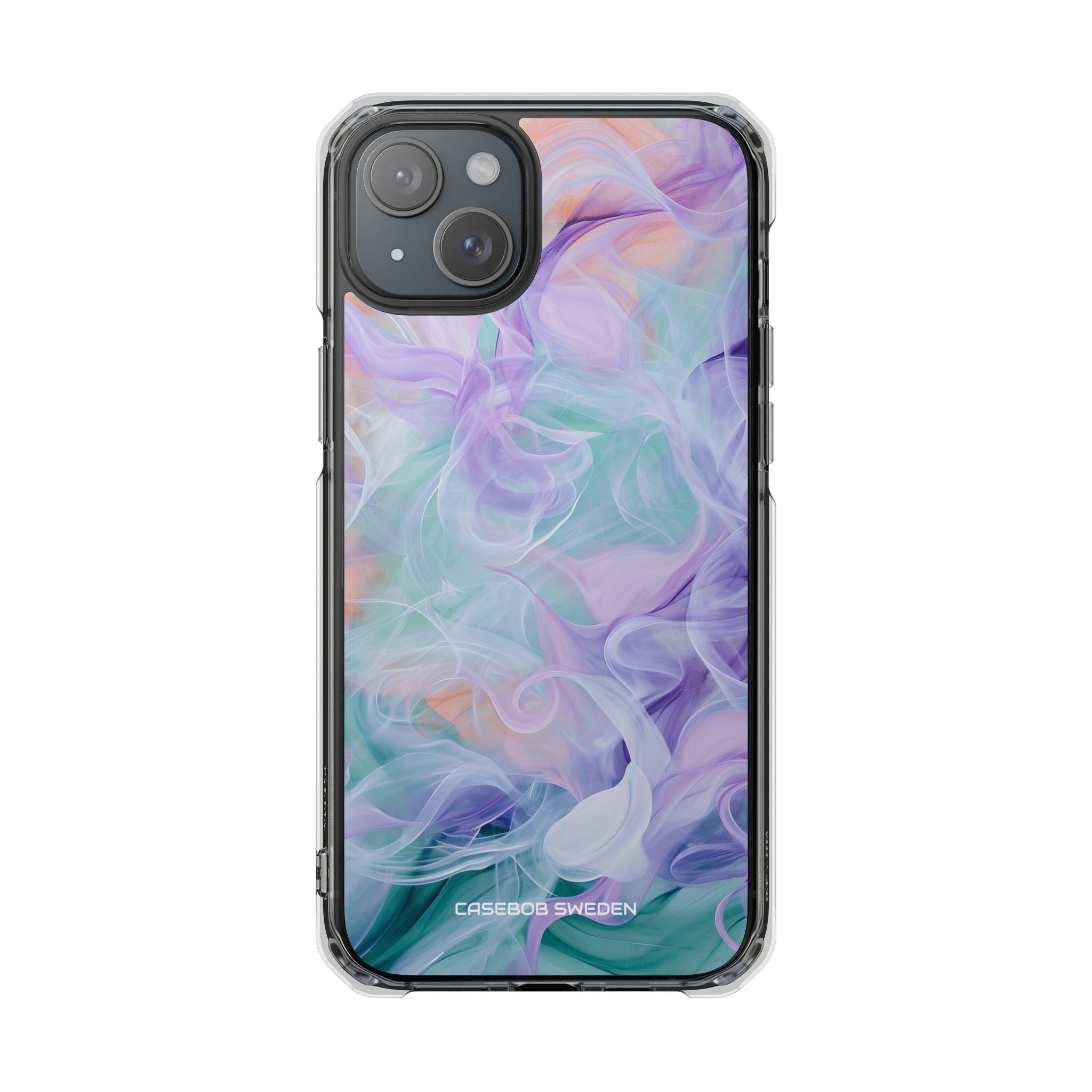 Purple Peach Whirl - Clear Impact iPhone 15 Phone Case