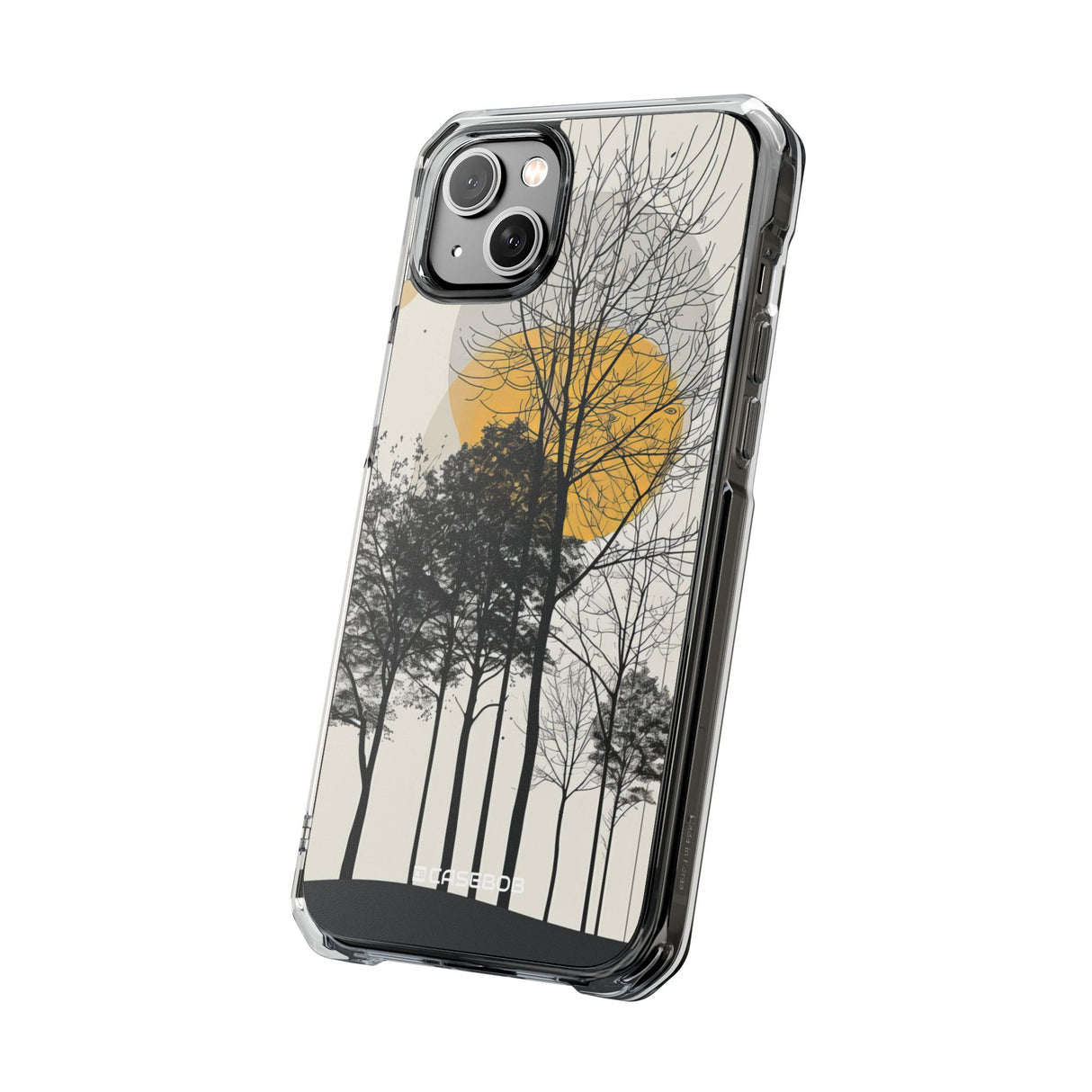 Minimalist Nature Harmony - Phone Case for iPhone (Clear Impact - Magnetic)