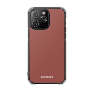 Rotes Holz | Handyhülle für iPhone (Clear Impact Case – magnetisch) 