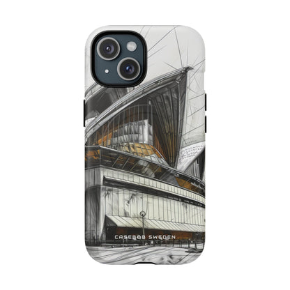 Architectural Curves in Line Formation iPhone 15 | Tough+ Phone Case