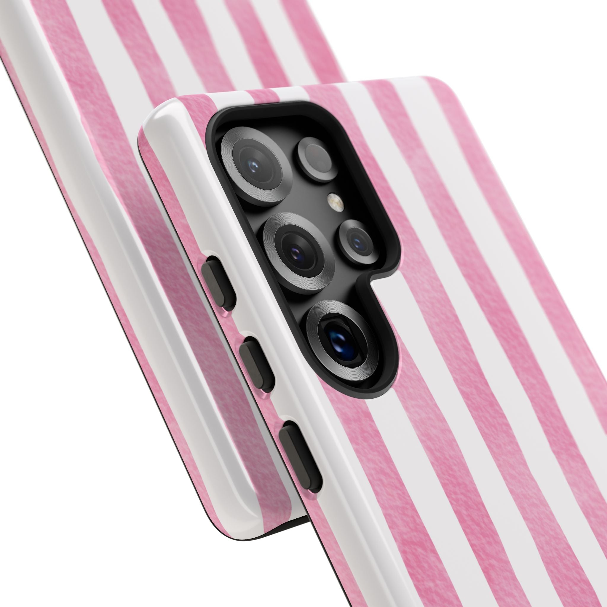 Pink Watercolor Stripes - Samsung Case