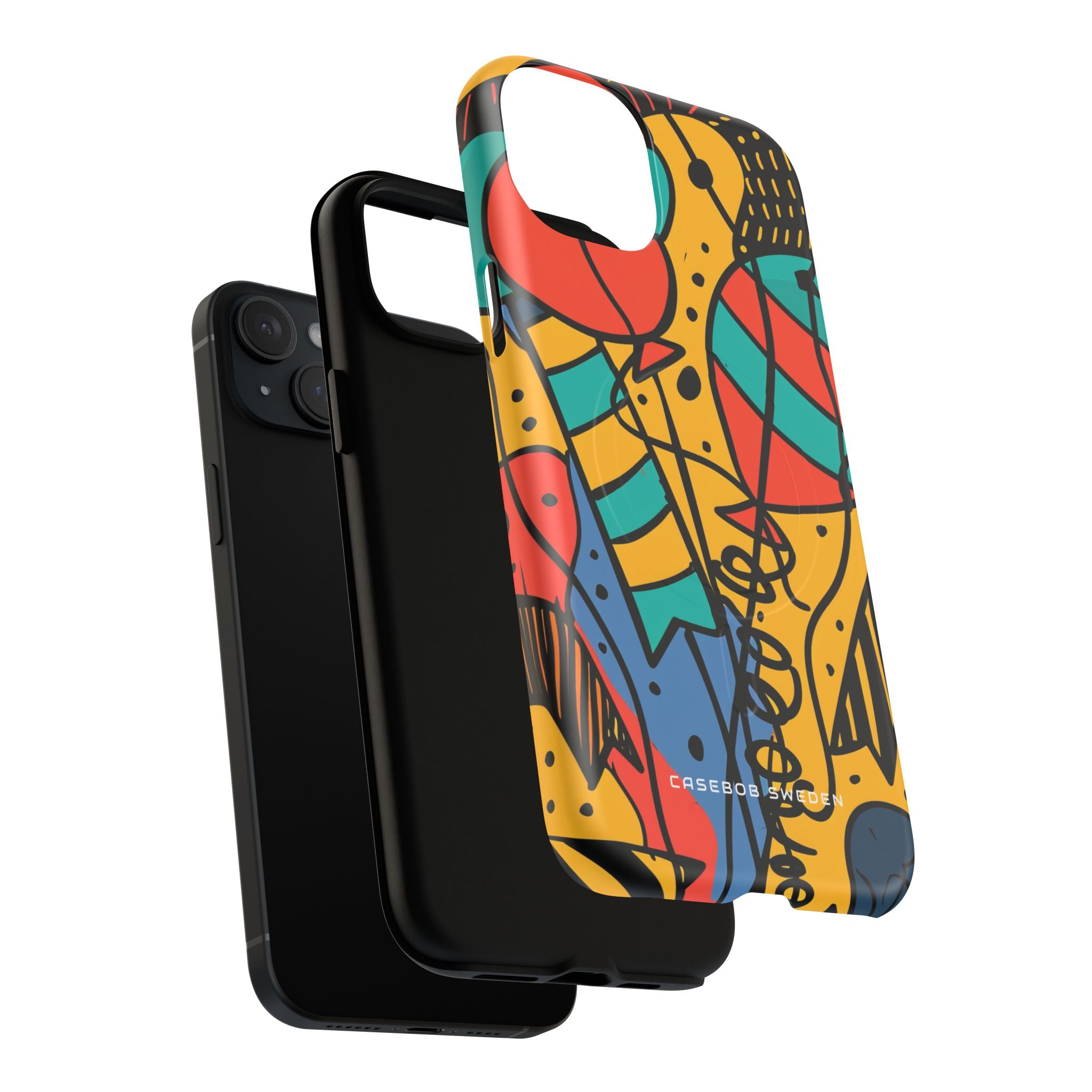 Playful Lines in Motion iPhone 15 | Tough+ Phone Case