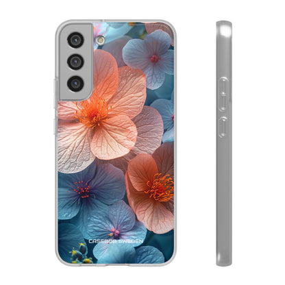 Peach Blossom Serenity - Flexi Samsung S22 Phone Case