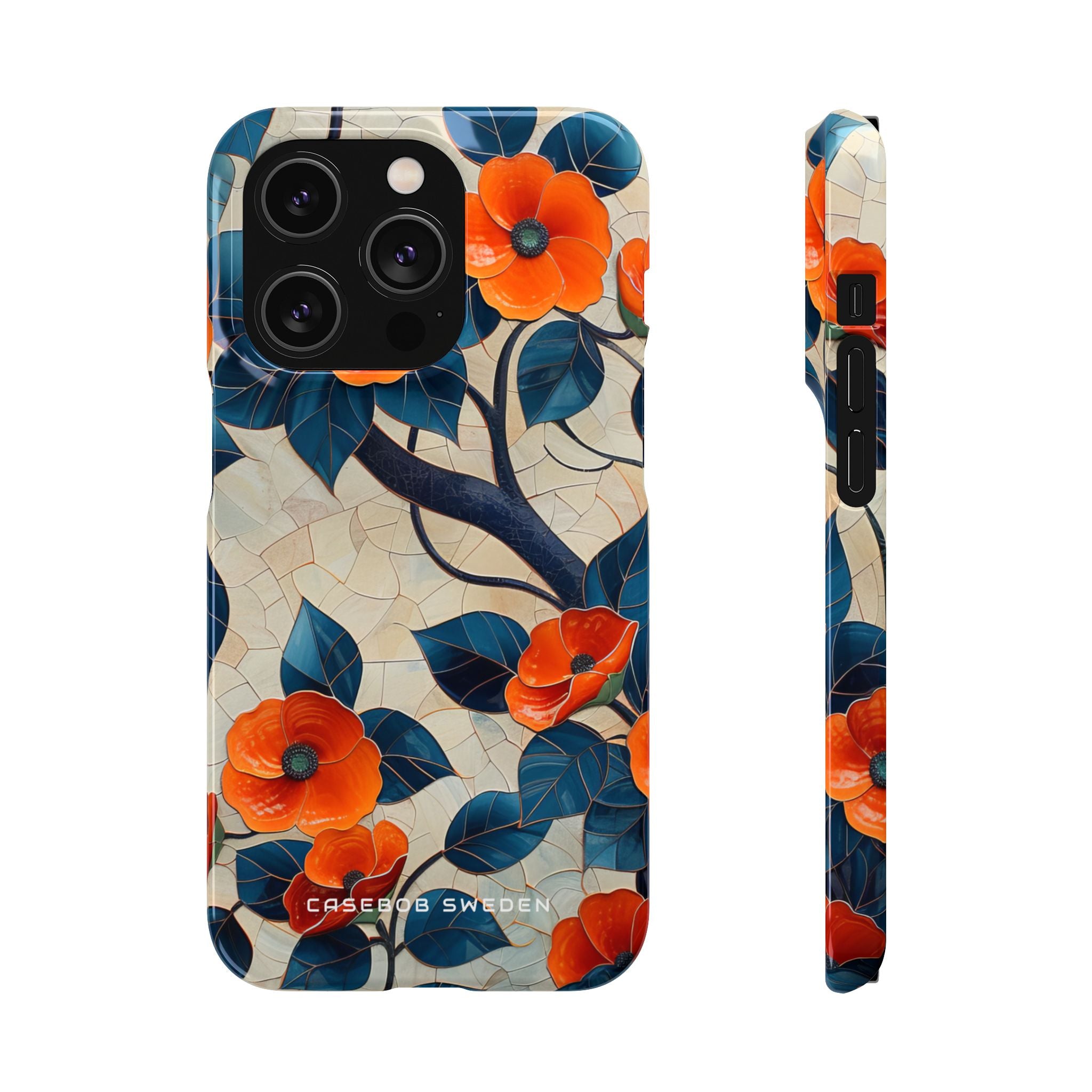 Orange Blossoms Mosaic Harmony iPhone 14 - Slim Phone Case