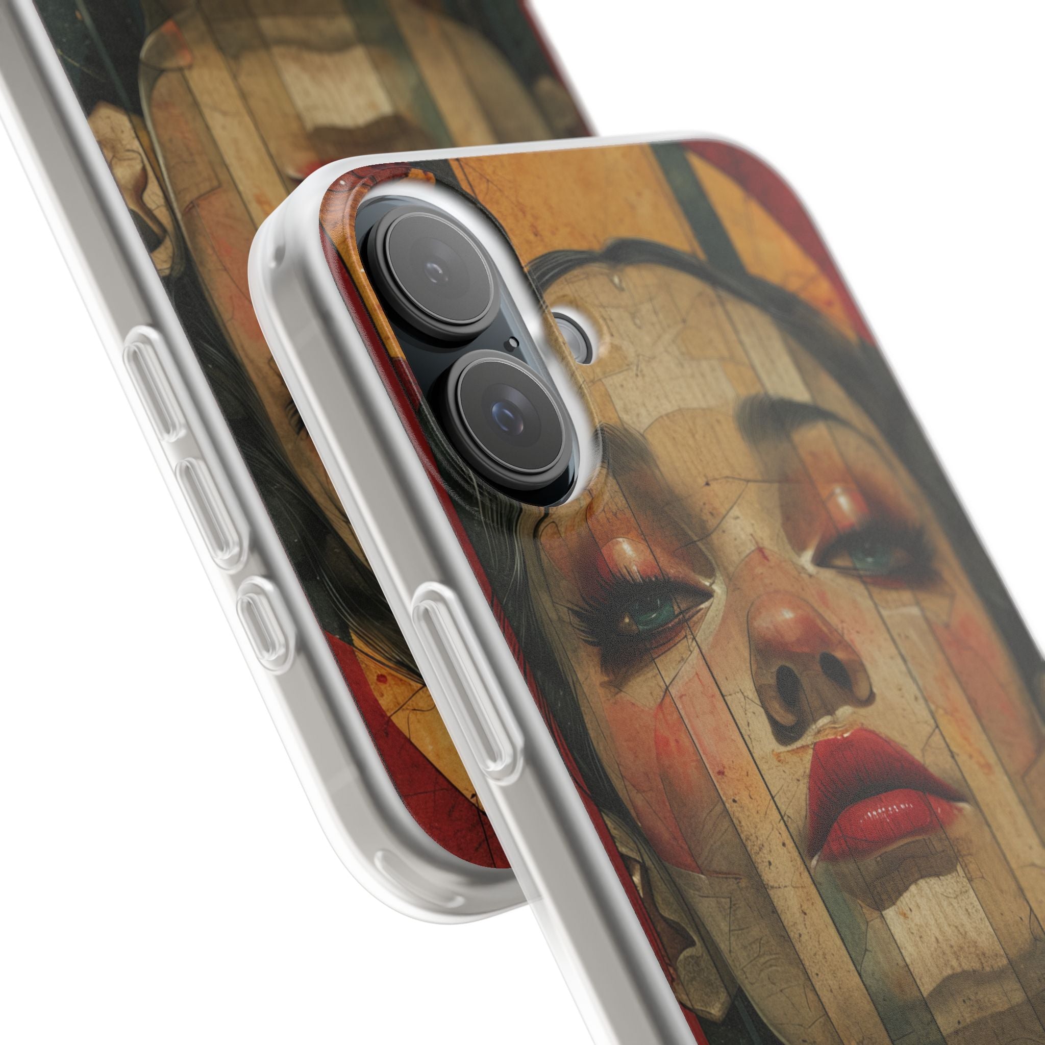 Bold Art Deco Portrait - Flexi iPhone 16 Phone Case