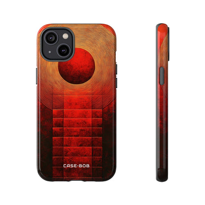 Crimson Orbit iPhone 14 Plus Case - Tough