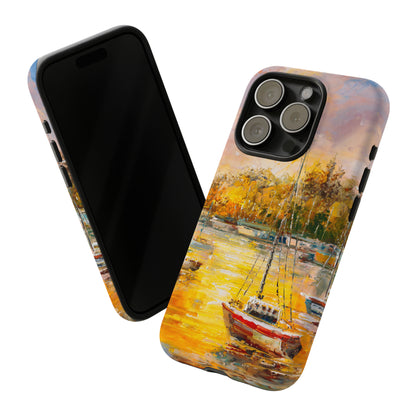 Oil Painting - Harbor View - Protective Phone Case