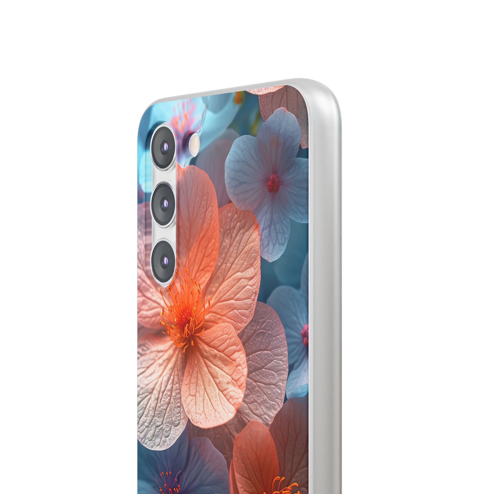 Peach Blossom Serenity - Flexi Samsung S23 Phone Case