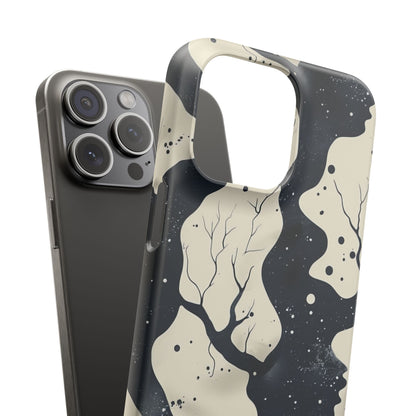 Organic Fluid Silhouettes with Cosmic Depth iPhone 15 - Slim Phone Case