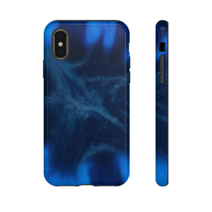 Blue Space Ink Art iPhone Case (Protective) iPhone X Glossy Phone Case