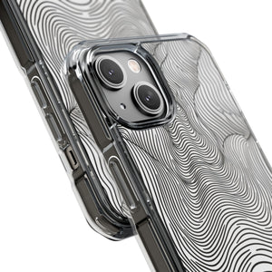 Fluid Waves - Phone Case for iPhone (Clear Impact - Magnetic)