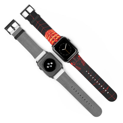 Crimson Spiderweb - Watch Band