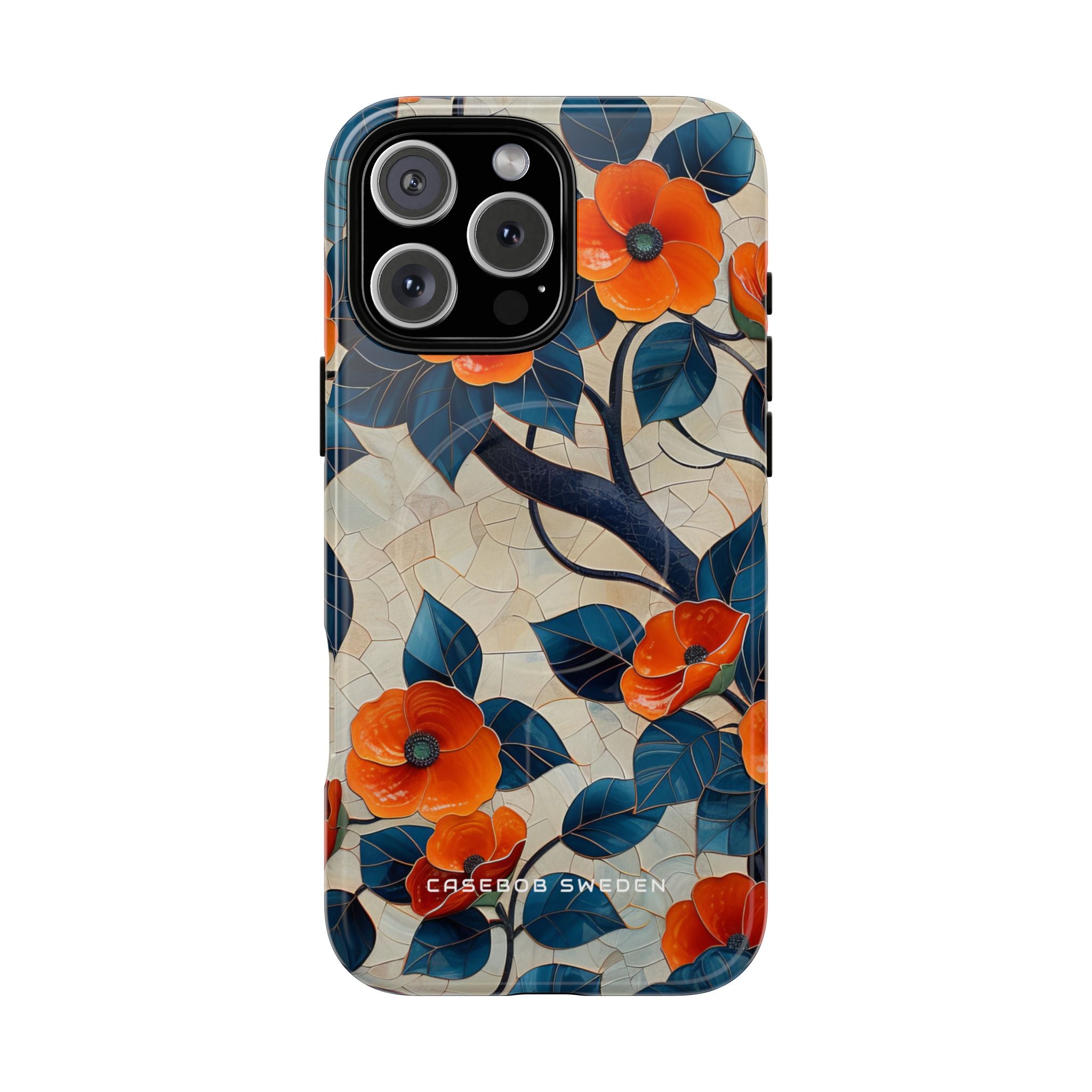 Orange Blossoms Mosaic Harmony iPhone 16  Tough+ Phone Case