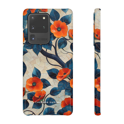 Orange Blossoms Mosaic Harmony Samsung S20 - Slim Phone Case