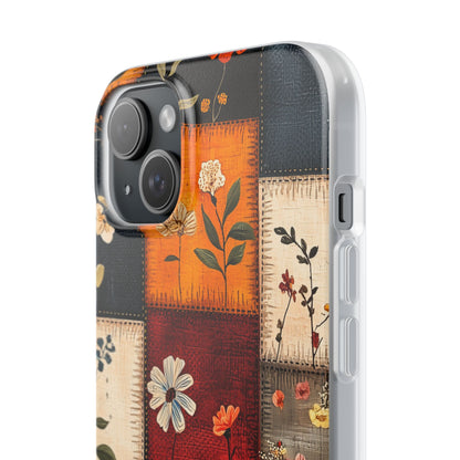 Patchwork Blooms iPhone 15 Plus Case - Soft