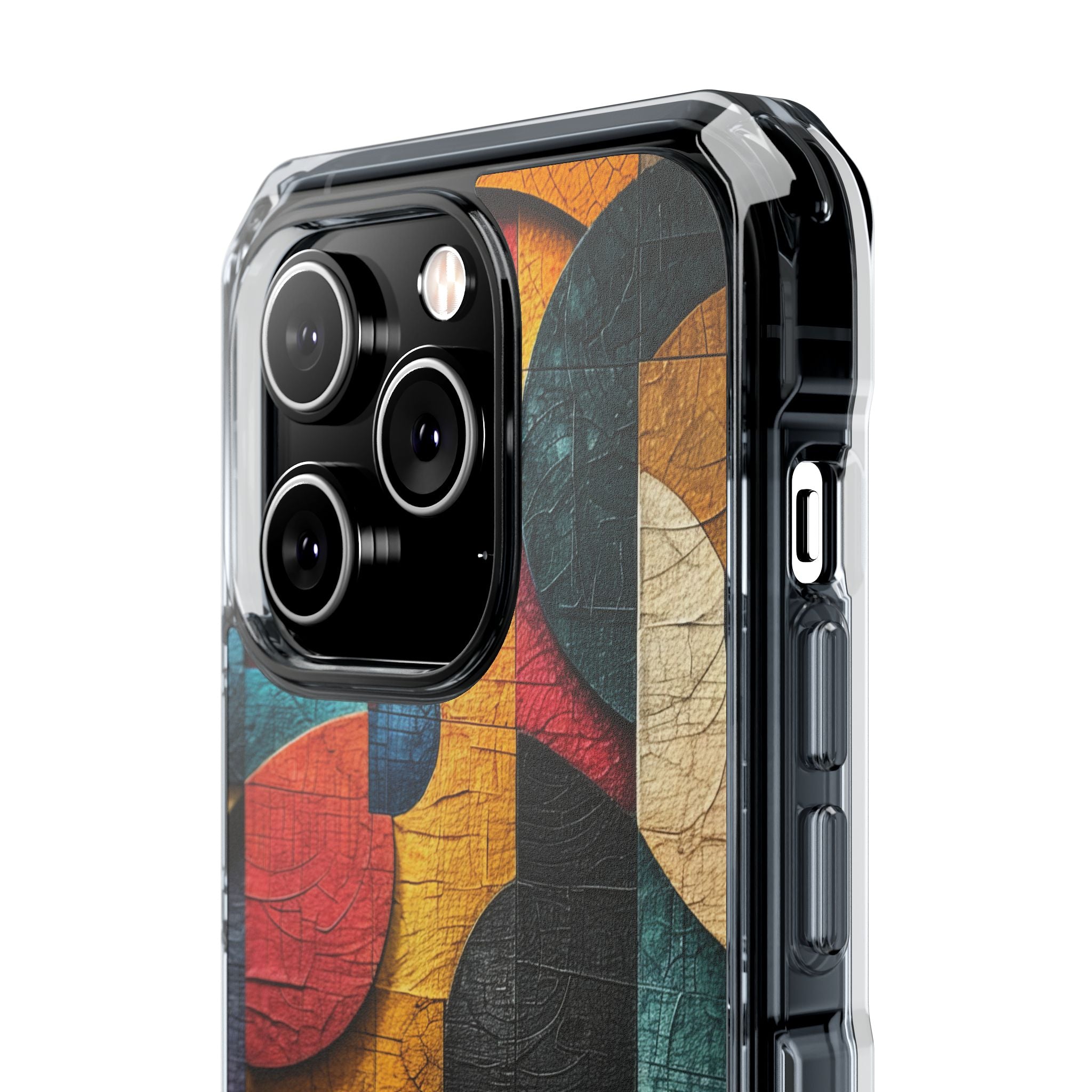 Vibrant Geometric Art - Clear Impact iPhone 14 Phone Case