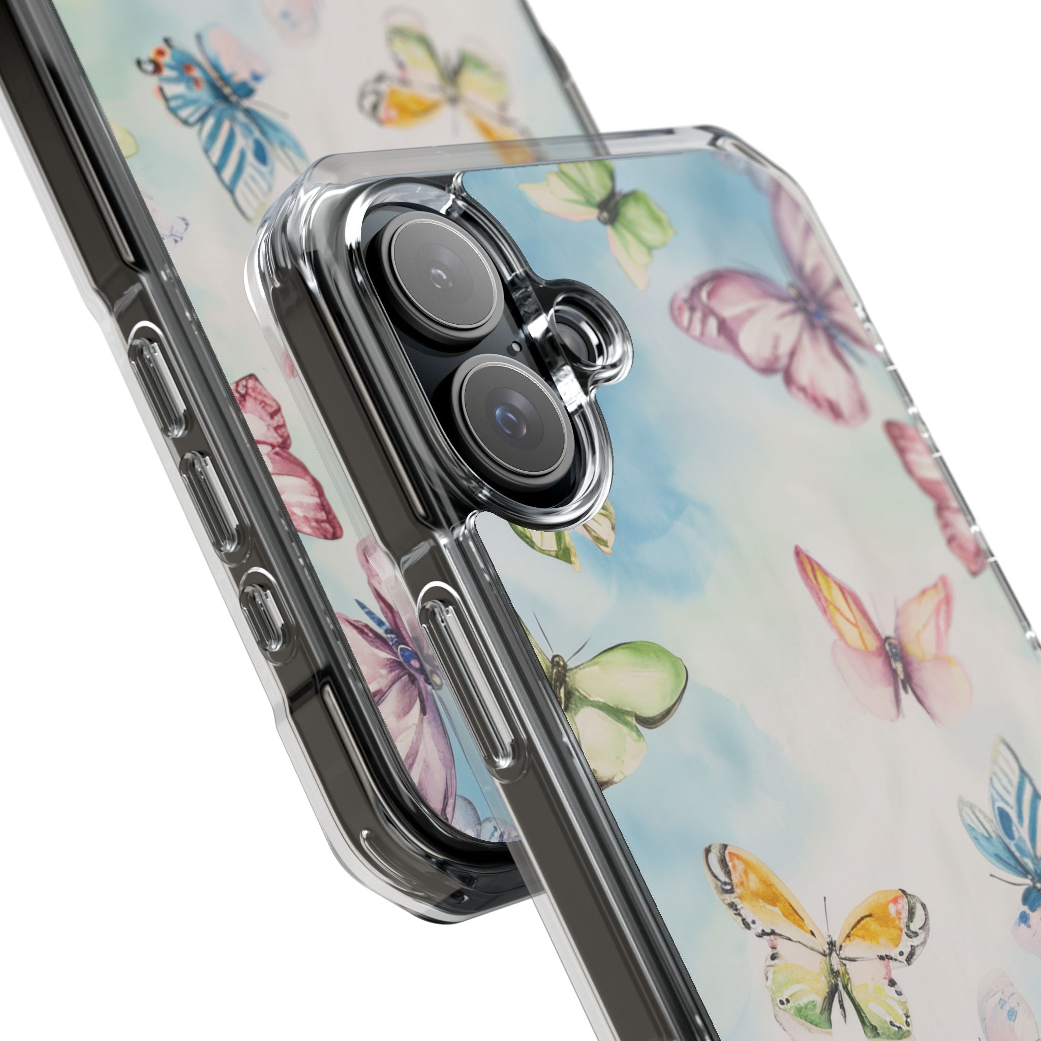 Watercolor Butterfly Bliss - Clear Impact iPhone 16 Phone Case