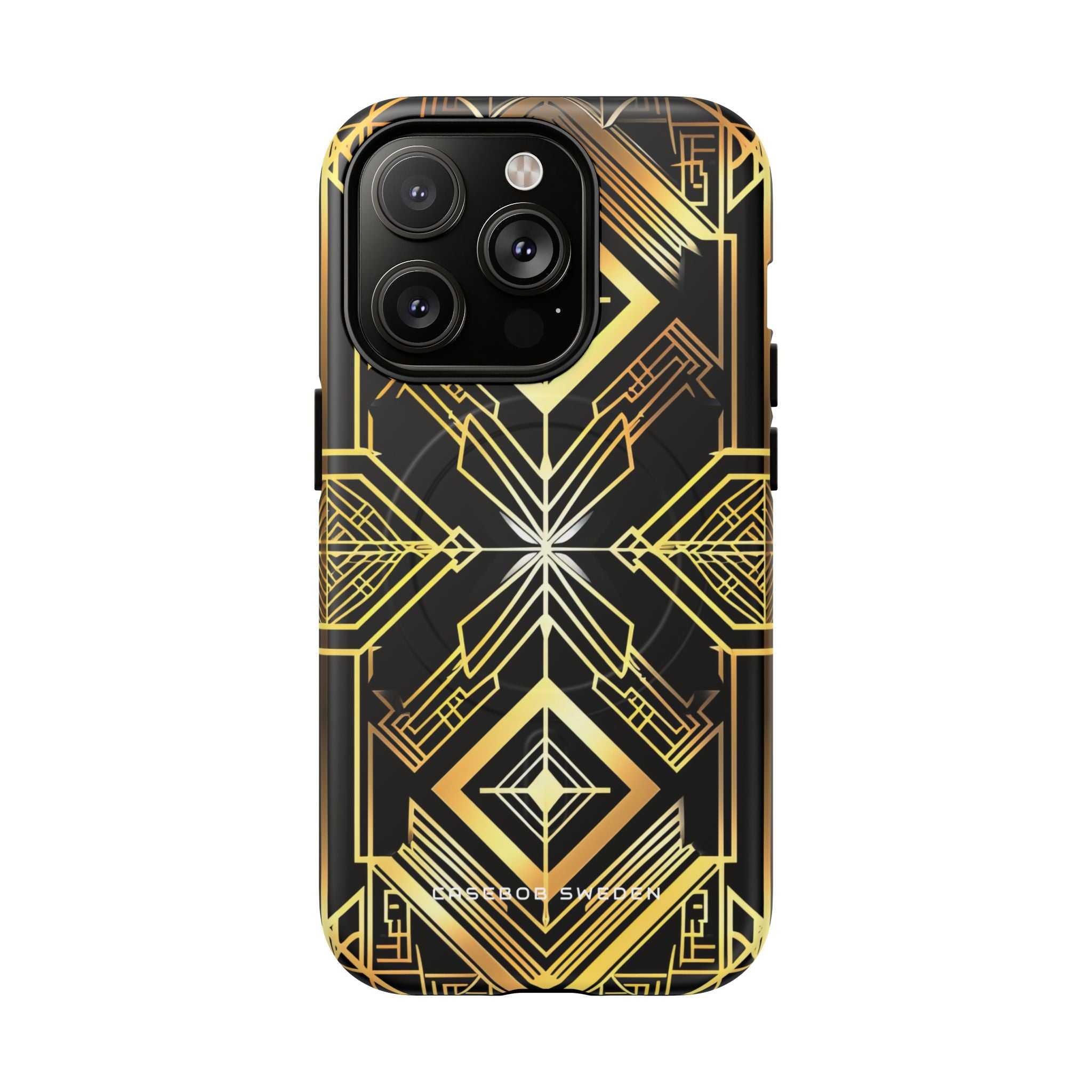 Golden Geometric Opulence iPhone 14 | Tough+ Phone Case