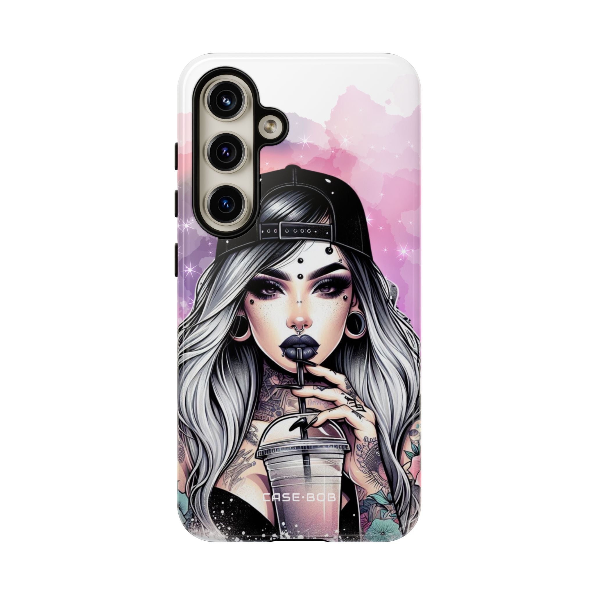 Silver Sip Nebula Samsung S24 Case - Tough