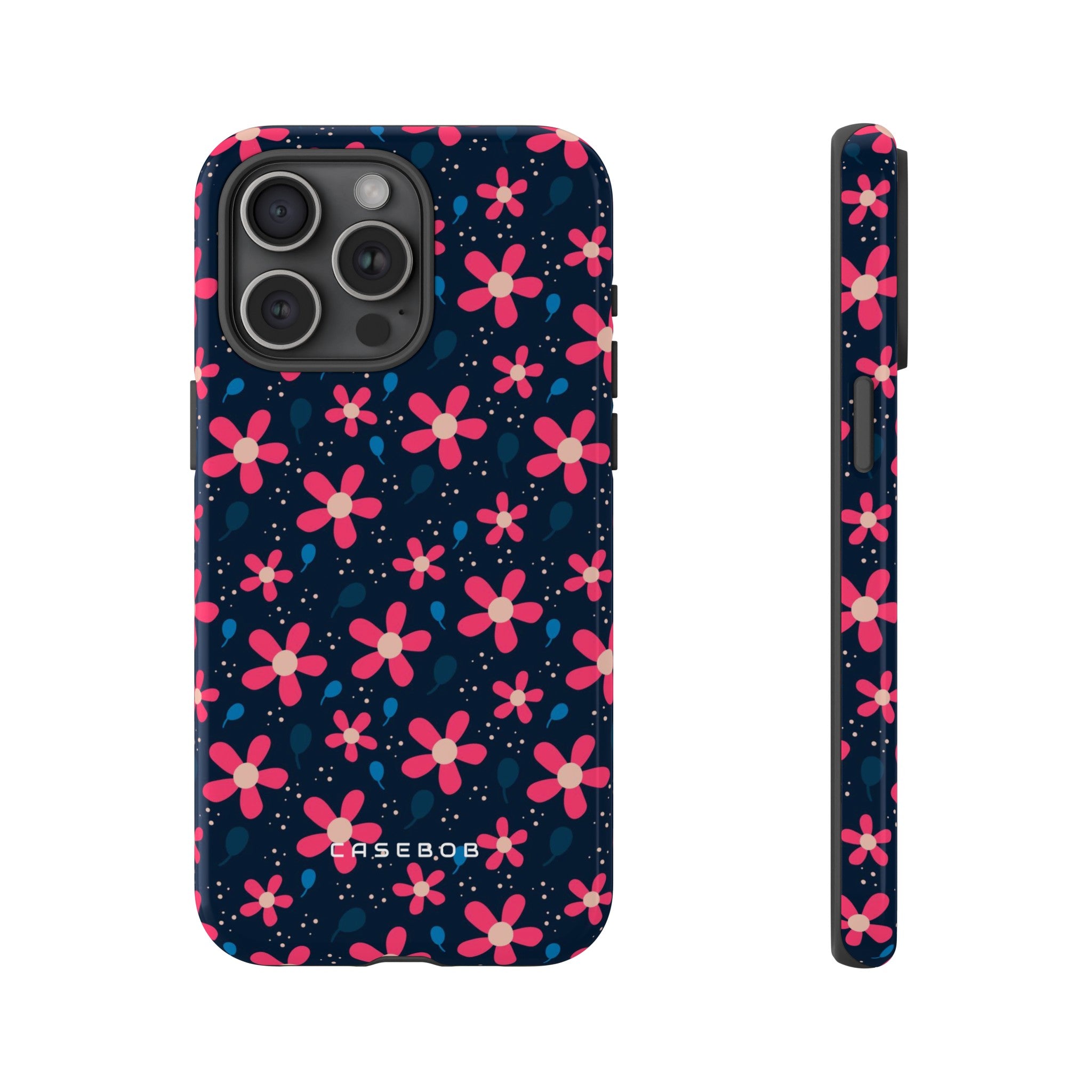 Pink Flower Pattern - Protective Phone Case