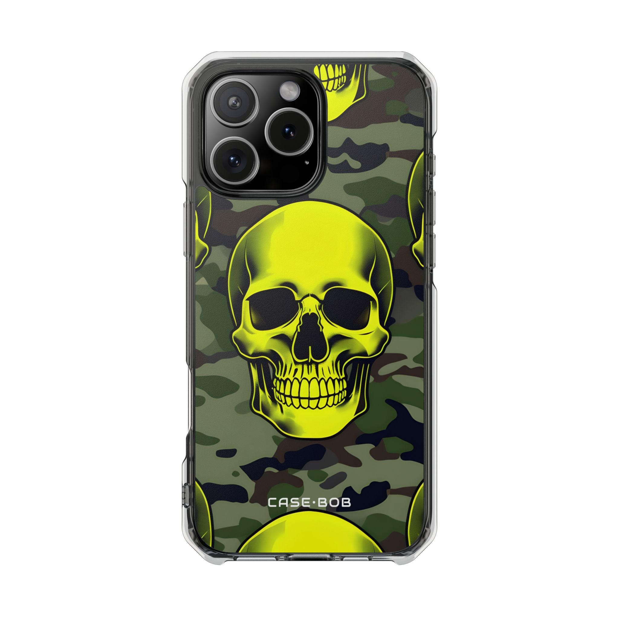 Neon Skull Camo iPhone 16 Pro Max Case - Impact
