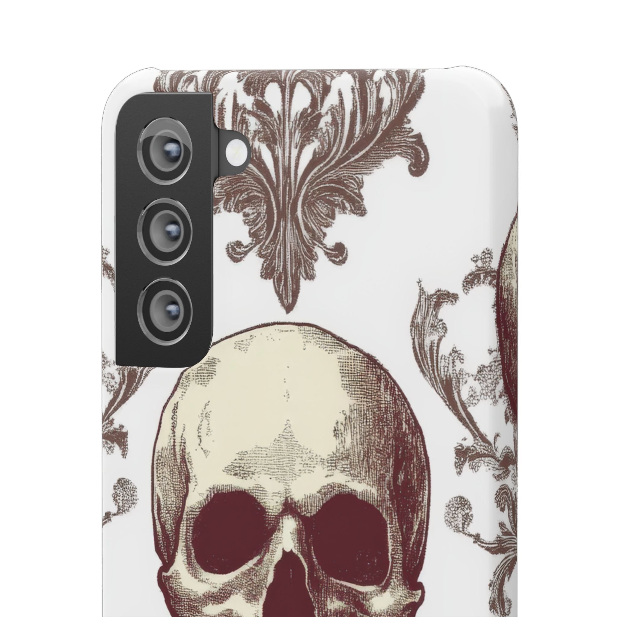 Gothic Skulls and Ornate Foliage Samsung S21 - Slim Phone Case