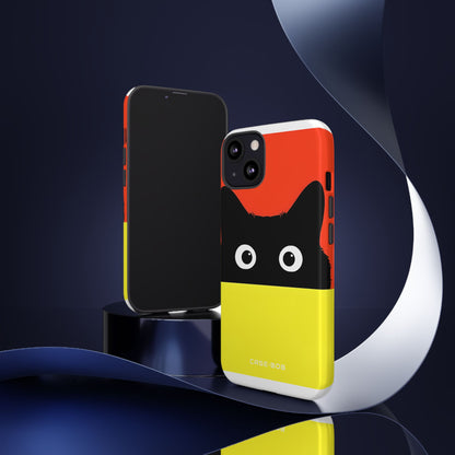 Peekaboo Cat Crimson iPhone 13 Case - Tough