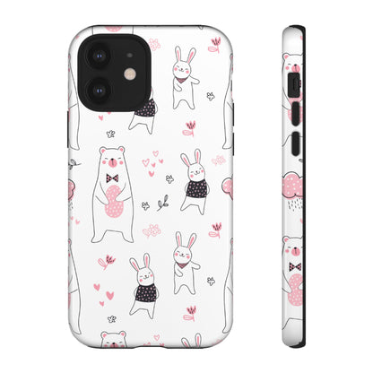 Bears Dance Playfully - iPhone Case