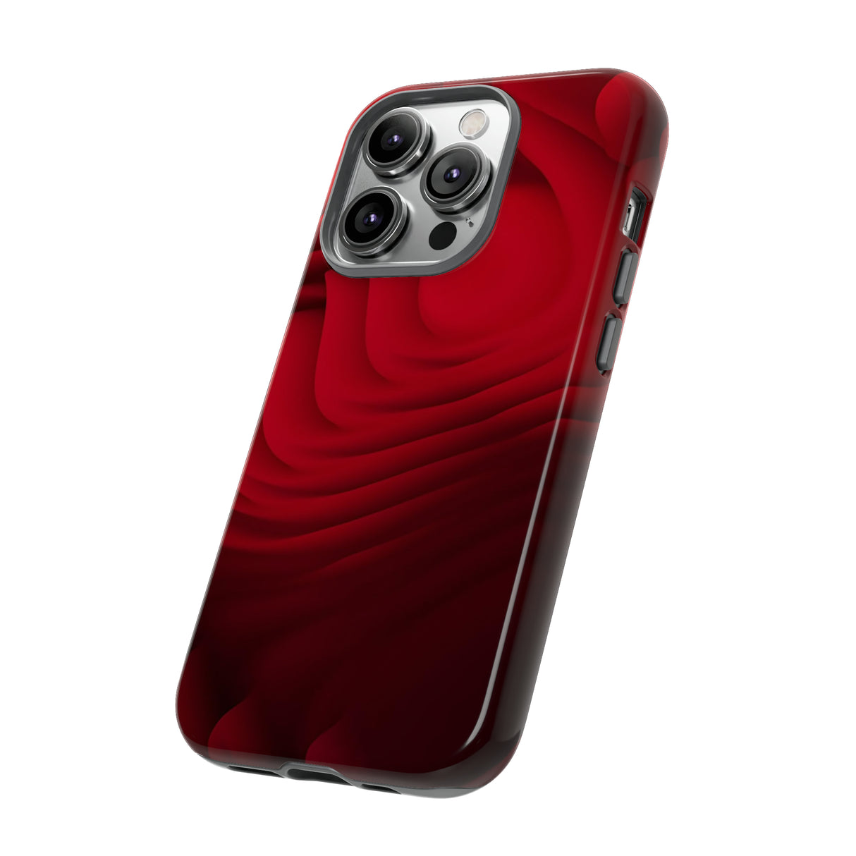 Red Center Waves - Protective Phone Case